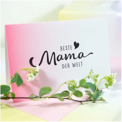 Bow & Hummingbird Mini-Grußkarte Beste Mama