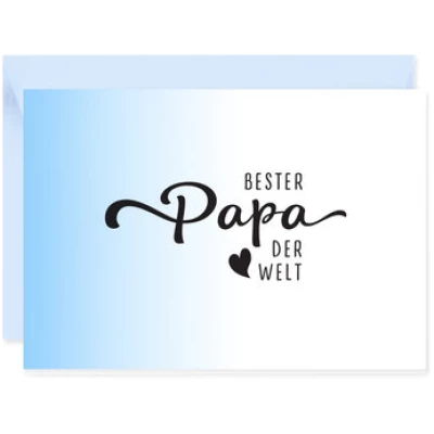 Bow & Hummingbird Mini-Grußkarte Bester Papa