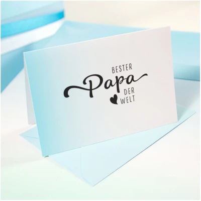 Bow & Hummingbird Mini-Grußkarte Bester Papa