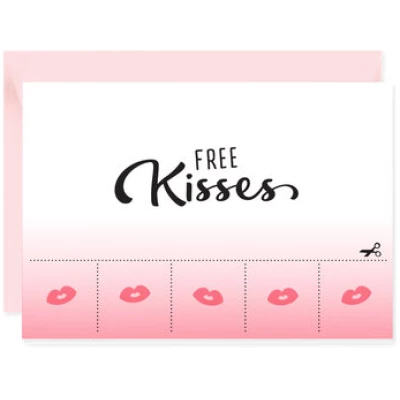 Bow & Hummingbird Mini-Grußkarte Free Kisses