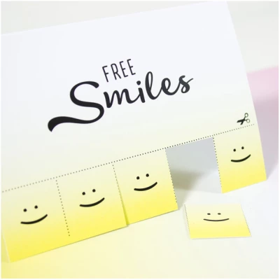 Bow & Hummingbird Mini-Grußkarte Free Smiles