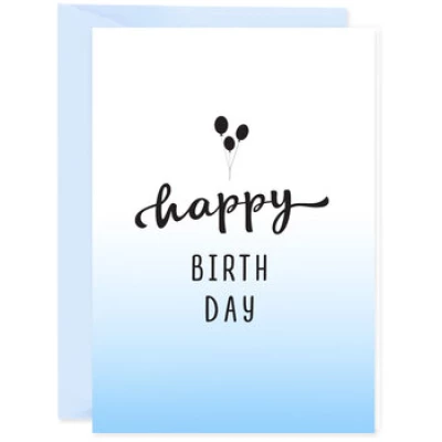 Bow & Hummingbird Mini-Grußkarte Happy Birthday