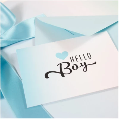 Bow & Hummingbird Mini-Grußkarte Hello Boy