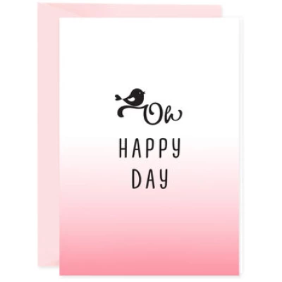Bow & Hummingbird Mini-Grußkarte Oh happy Day
