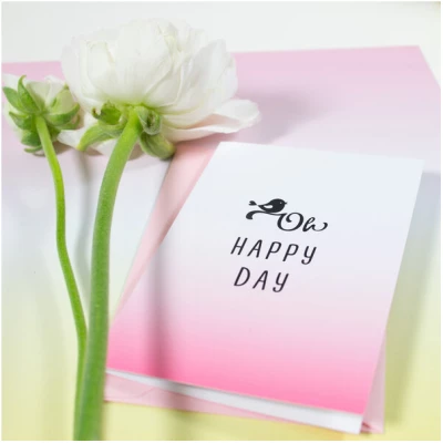 Bow & Hummingbird Mini-Grußkarte Oh happy Day