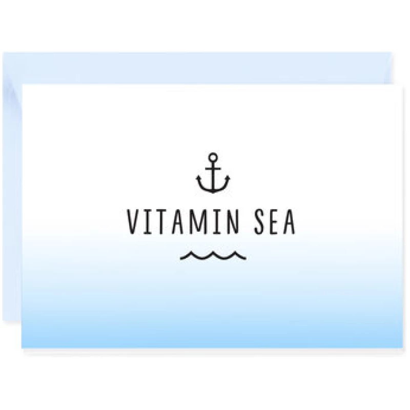 Bow & Hummingbird Mini-Grußkarte Vitamin Sea
