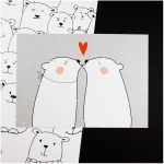 Bow & Hummingbird Postkarte "Bärengroße Liebe"