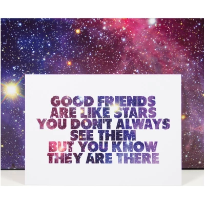 Bow & Hummingbird Postkarte "Good friends"