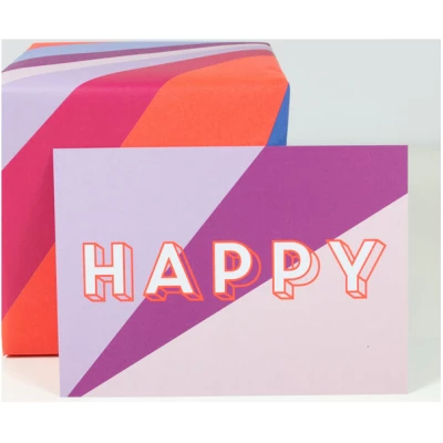 Bow & Hummingbird Postkarte Happy