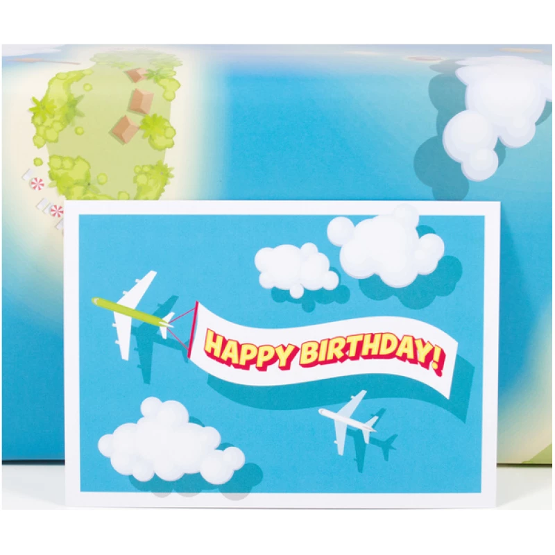 Bow & Hummingbird Postkarte Happy Birthday