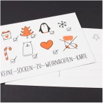 Bow & Hummingbird Postkarte "Keine-Socken-Karte"