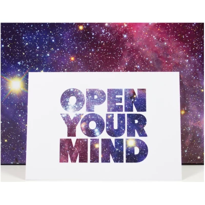 Bow & Hummingbird Postkarte "Open your mind"