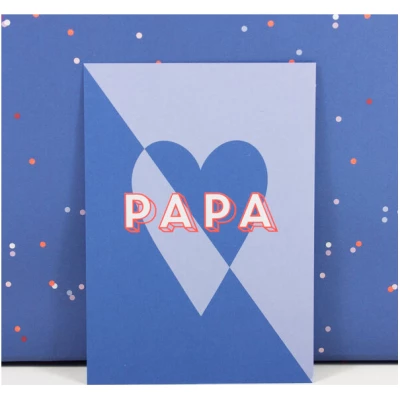 Bow & Hummingbird Postkarte Papa