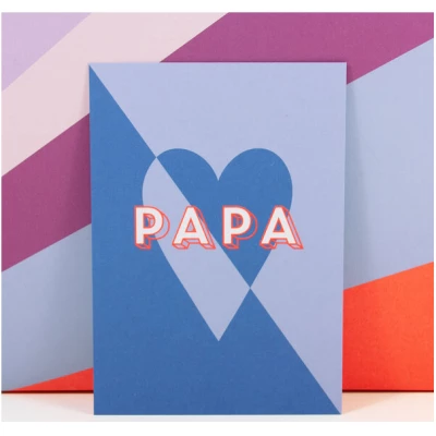 Bow & Hummingbird Postkarte Papa