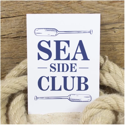 Bow & Hummingbird Postkarte Sea Side Club