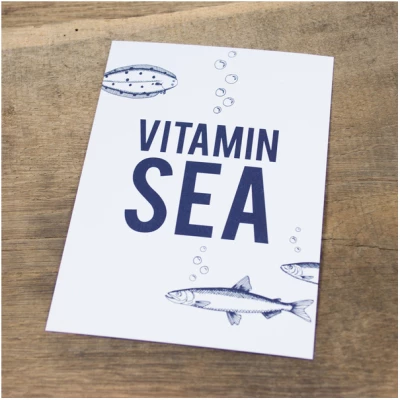 Bow & Hummingbird Postkarte Vitamin Sea