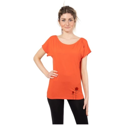 CORA happywear Damen T-Shirt aus Eukalyptus Faser "Elisabeth" | Rosen