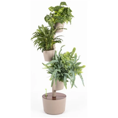 CitySens Vertikaler Blumentopf mit 3 luftreinigenden Pflanzen