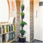 CitySens Vertikaler Blumentopf mit Wifi-Selbstbewässerung; 4 Blumentöpfe
