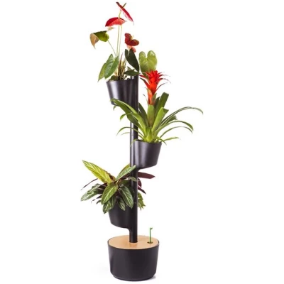 CitySens vertikaler Blumentopf mit automatischer Bewässerung; 3 Blumentöpfe