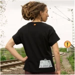 Cmig Reisekoffer T-Shirt für Damen in schwarz