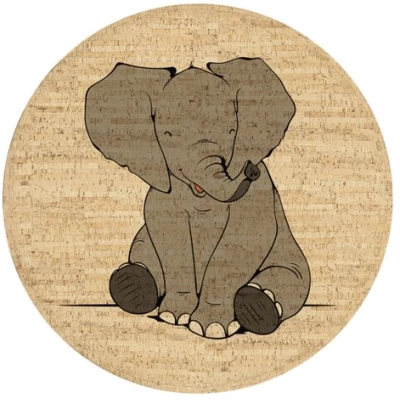 Corkando Kinderteppich "Noah der Elefant"