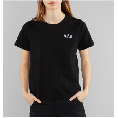 DEDICATED Damen T-Shirt The Beatles Logo - Black
