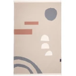 David Fussenegger Teppich "Abstrakt" mit Saum aus Recyclingbaumwolle, 75 x 120 cm