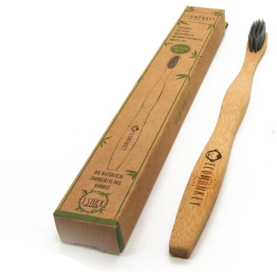 ECOMONKEY Bambus Zahnbürste - Nachhaltig, vegan, weiche Borsten, plastikfrei, 1x