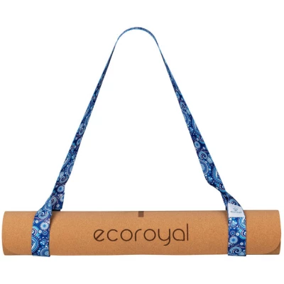 Ecoroyal Yogamatte Kork I Korkmatte mit Yogagurt/Tragegurt - 183 x 61 x 0,4 cm
