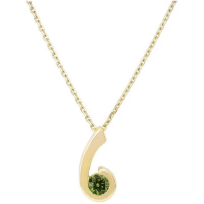 Eppi Elegante Halskette aus Gold mit grünem Diamanten Renu