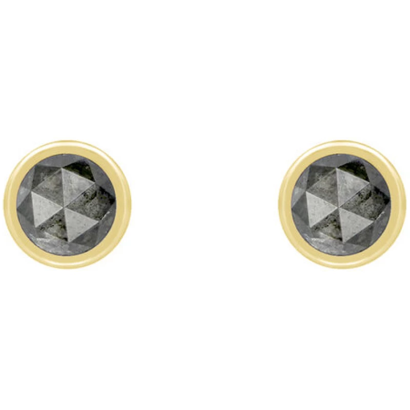 Eppi Goldene Ohrringe mit 0.52ct Salt'n'Pepper Diamanten Gledina