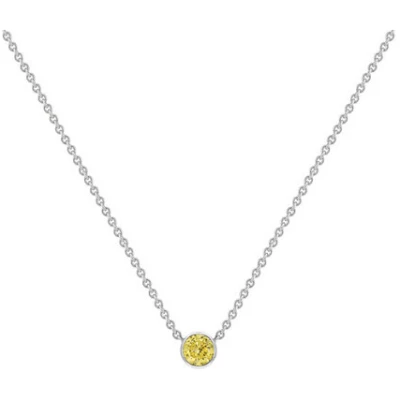 Eppi Minimalistische Halskette mit gelbem Diamant Glosie