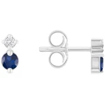 Eppi Minimalistische Ohrringe mit Saphiren und Diamanten Durante
