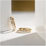 Eppi Runde Ohrringe mit Lab Grown Diamanten in Baguette-Form Hamish