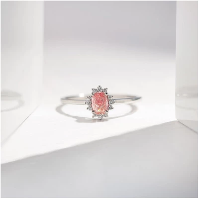 Eppi Verlobungsring mit einem zertifizierten rosa Lab Grown Diamanten Bayo