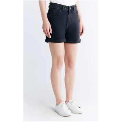 Evermind Women's Mom Shorts-WN3010