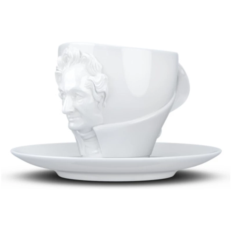 FIFTYEIGHT PRODUCTS Goethe Talent Porzellan Tasse mit Unterteller