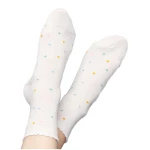 FellHerz 6er Pack Socken mit Muschelsaum weiß und schwarz