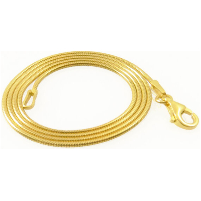 Filigrana Schmuck Schlangenkette aus vergoldetem 925er Silber 40 cm