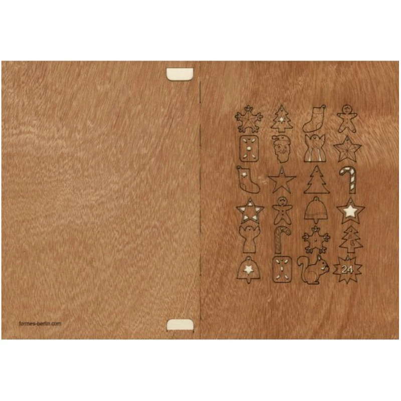 Formes Holzgrußkarte Adventskalender
