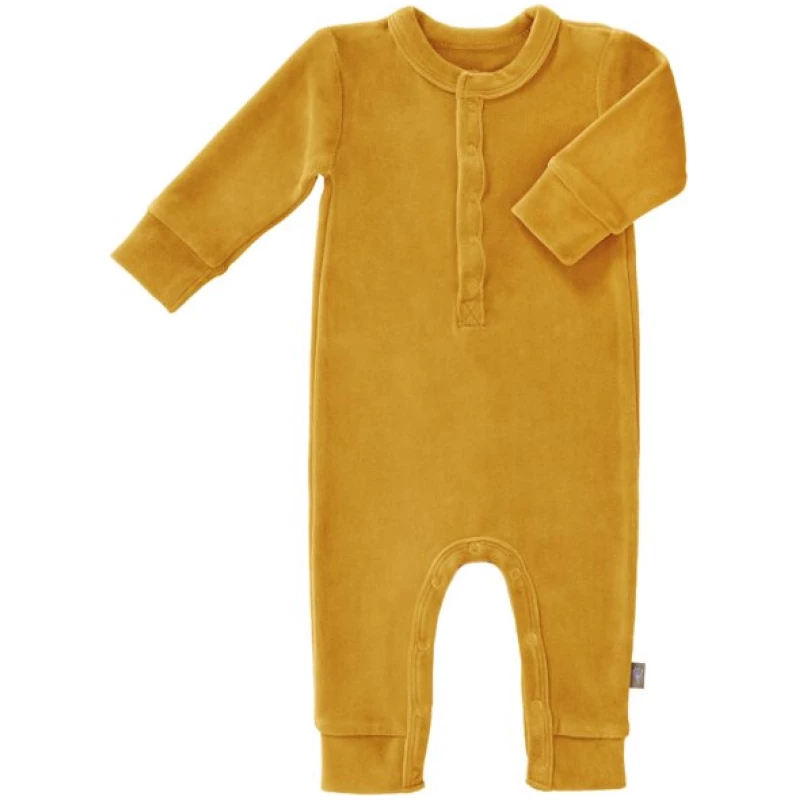 Fresk Niederlande Fresk Velour Baby Strampler Pyjama ohne Füßchen in tollen Farben GOTS zertifiziert