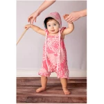 Global Mamas Baby Strampler - Blumen - Bio Baumwolle - Pink