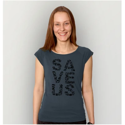 HANDGEDRUCKT "Save us" Bamboo Frauen T-Shirt