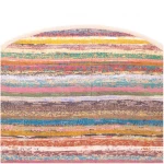 Himal Hemp HH runder Teppich, Tischdecke oder Wanddeko handgewebt aus Recycle Sari