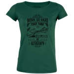 Human Family T-Shirt - Damen - Amorous "Work Hard" - dark green
