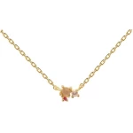 Hurtig Lane Rainbow Gold Necklace Rosa - Kette