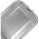 JN JuNiki's 2-er Set: je 2 JuNiki's® eco line Edelstahl Lunchbox Brotdose + Trenner + Dipper + 1 Filzschlüsselanhänger "Nachhaltigkeitschampion" als Gratiszugabe