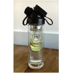 JN JuNiki's Geschenk-Set: JuNiki's® Lunchbox + doppelwandige Glasflasche mit Trinköffnung und Edelstahl-Teefilter und Filzhülle - ideal für die Teepause