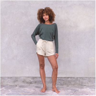 Jaya SHORT SUNNY WAFFLE- Lässige Shorts aus elastischem, leichtem Sweatstoff für Yoga and Freizeit